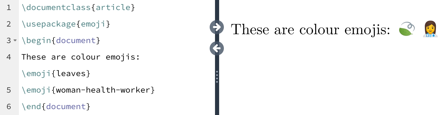 Using the emoji package to create color emojis