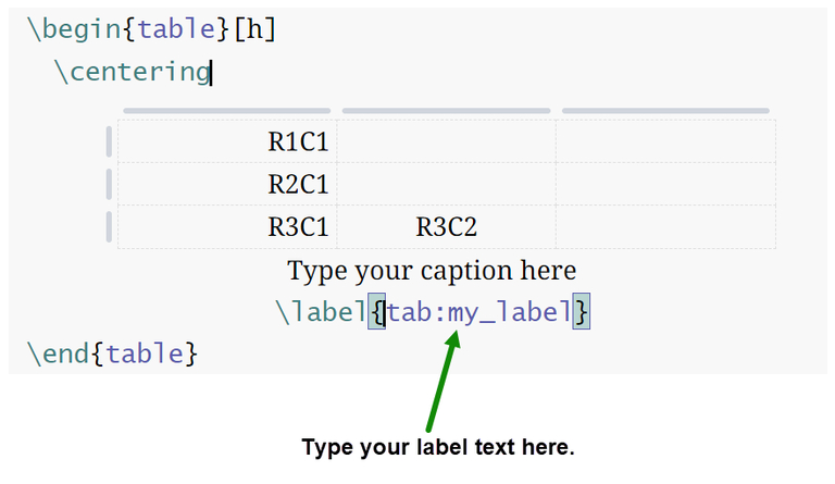 Edit or customize an inserted table | Overleaf docs